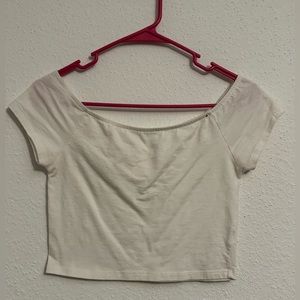 Off white short length crop top never worn